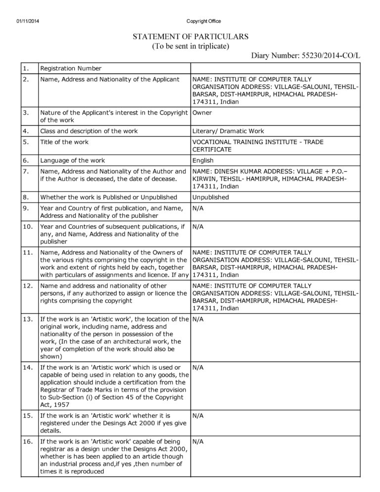 Accreditation – ICTO – Hamirpur, Himachal Pradesh – INDIA